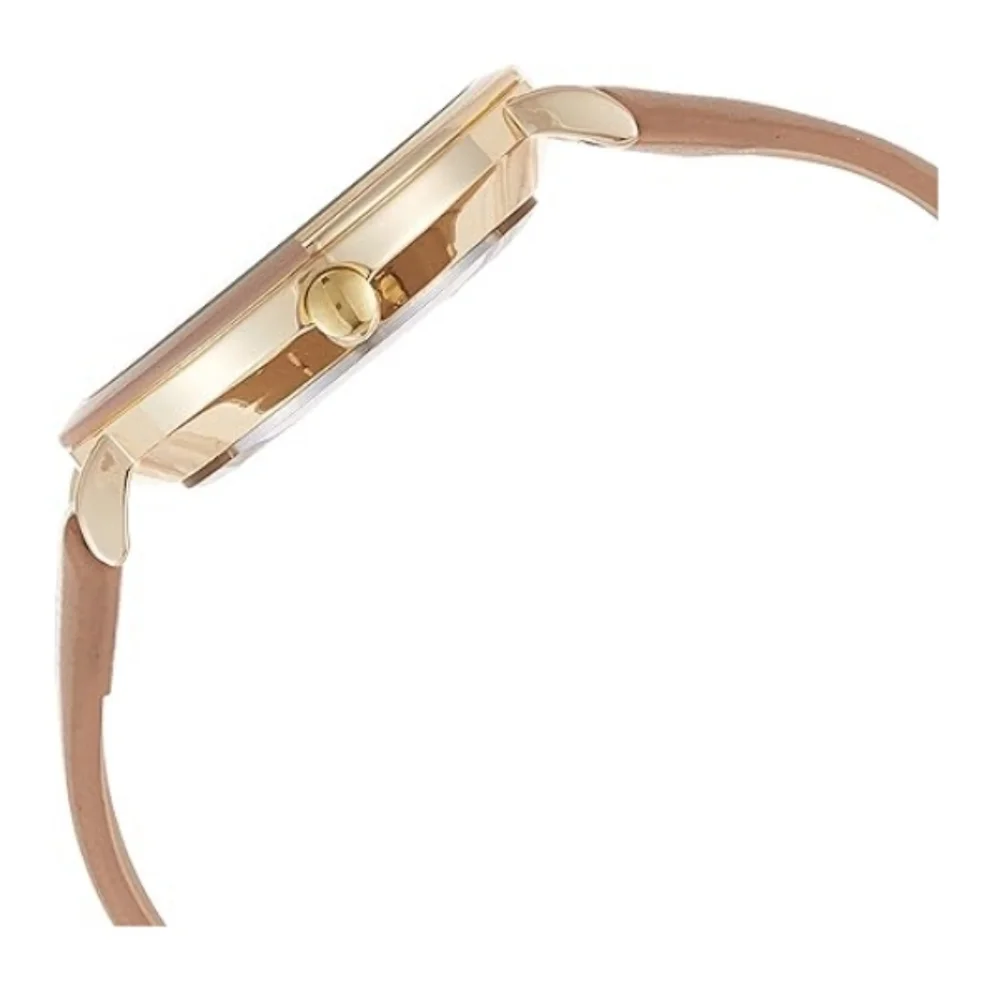 Women's New Strap Watch Tan /Gold - Picture 3 of 6